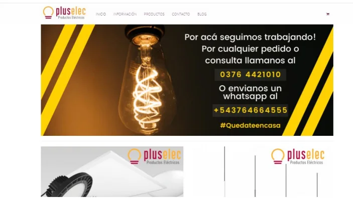 E-commerce desarrollado para PlusElec