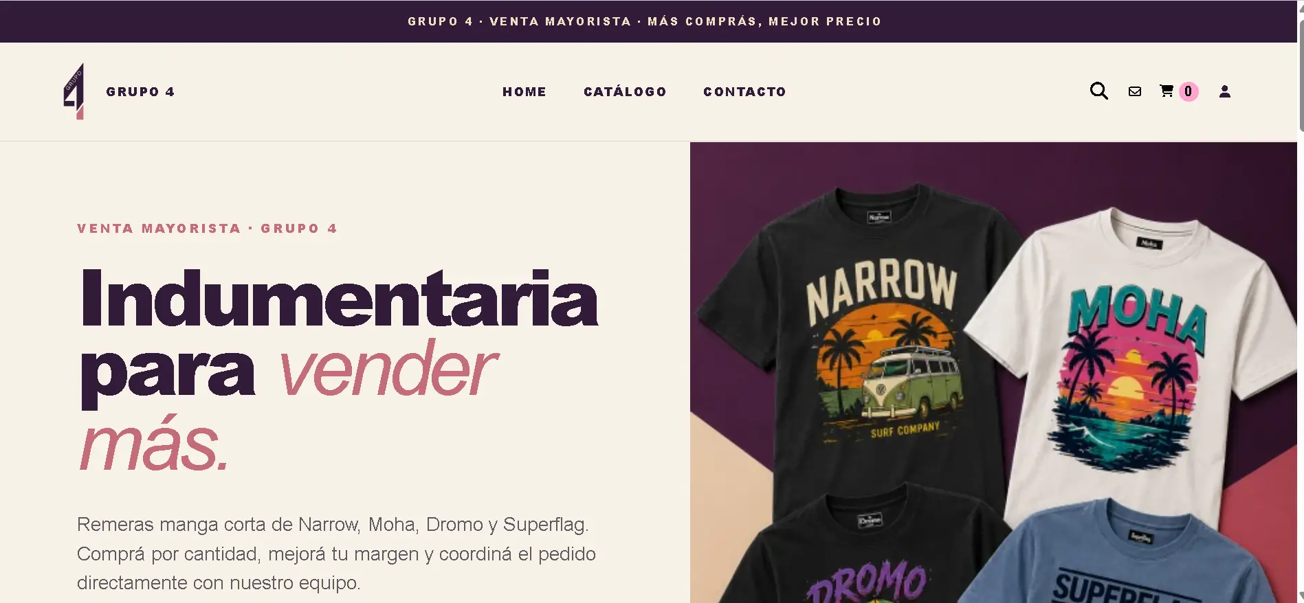 Identidad y plataforma mayorista de Grupo 4
